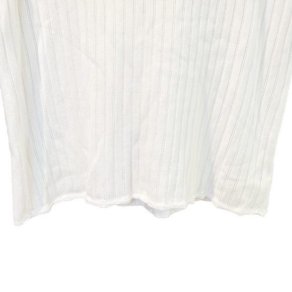 Tradition Women’s Knit White Short Sleeve Shirt Top Size 18 XL Patterned Ribbed - Picture 5 of 10